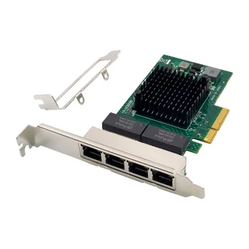 Гигабитная сетевая карта PCI-e X4 Ethernet 1000 Мбит/с 1 Гбит/с BCM5719 чип WOL PXE VLAN PCI-E 4X Gibabit 4 Порта RJ45 lan Карта  10
