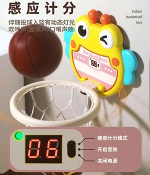 Детская баскетбольная рамка для помещений, баскетбольная рамка, бытовая Подвесная Детская игрушка с мячом, мальчик  10
