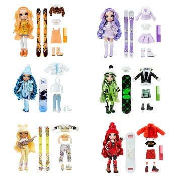 Радужная школьная зимняя лыжная Кавайная модная кукла-принцесса, игрушка, модель подвижных суставов с шариковыми соединениями, Детские праздничные подарки для девочек  5