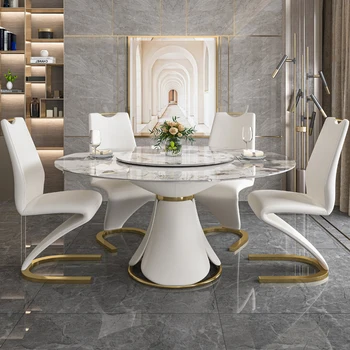 Складной обеденный стол для кемпинга, роскошный обеденный стол в современном складном стиле, белый, в скандинавском стиле, аксессуары для гостиной Mesa De Jantar  10