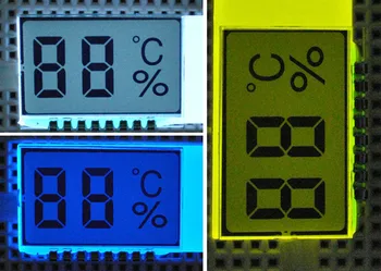 8PIN TN Положительный 2-Значный Сегмент ЖК-панели Цифровая трубка Температура Влажность ЖК-экран Белая/Желтая Зеленая /Синяя Подсветка 3 В  4
