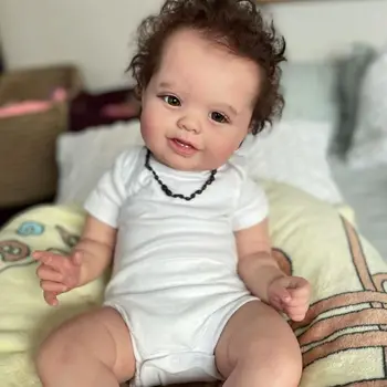 3D Кожа Мягкий Силикон Reborn Baby Для Девочки Реалистичный 60 см Улыбающийся Малыш Художественная Кукла Игрушка С Сосудистой Веной Милый Bebe Как Настоящий  0