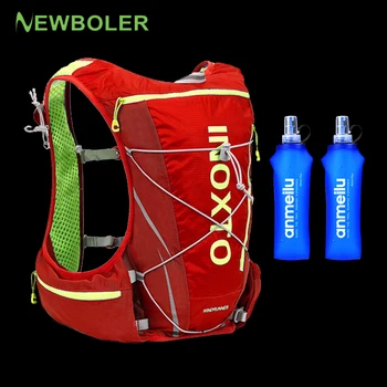 Жилет для бега по тропе NEWBOLER, рюкзак, 8л, 10л, ультра-гидратационный жилет для бега, рюкзак для марафона, 500 мл, мягкая фляга  10