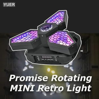Обещают Вращающуюся МИНИ-RGB светодиодную ретро-вспышку DMX512, звук DJ, оборудование для вечеринок, мигающие огни, эффект сцены для танцевального клуба и дискотеки  5