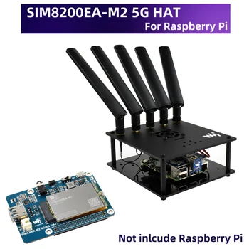SIM8200EA-M2 5G HAT для Raspberry Pi 5G 4G 3G Поддерживает многодиапазонный Snapdragon X55 Multi Mode  5