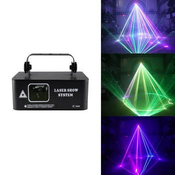 Лазерный светильник мощностью 500 МВт, устройство для праздничной сцены, 90-240 В RGB, 3D DJ Оборудование, Дискотека, Рождественский Свадебный Проектор, полноцветный сканирующий светильник  10