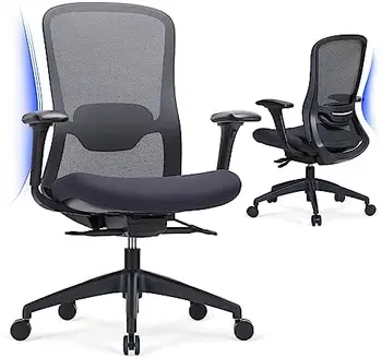 Офисное кресло, эргономичное кресло с регулируемой поясничной поддержкой, компьютерное кресло для руководителей, 4D подлокотники, замок наклона и выдвижное сиденье, Ho  10