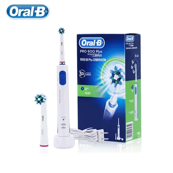 Oral B Звуковая Электрическая Зубная Щетка Pro600 Plus 3D Чистящая Водонепроницаемая Щетка Для Зубов С индуктивной Зарядкой Таймер На 2 Минуты Щетка Для Взрослых  10
