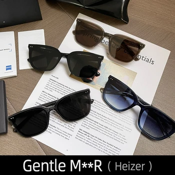 Gentle M Heizer Летние Солнцезащитные очки Корейский Бренд Дизайн Женские Мужские Очки для Путешествий с защитой от UV400 Prada  5