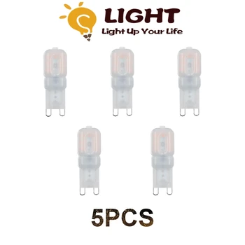 5 ШТ. Focos AC220V Светодиодный Супер Яркий Светильник-Люстра G9 2,5 Вт Светодиодный Светильник С крышкой для ПК Smd2835 Освещение для Гостиной  10