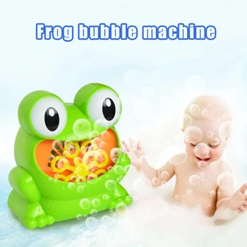 Детский электрический выдувной пузырь Frog Bubble, Автоматическая машина для мыльных пузырей, игрушка для улицы, новая креативная полипористая машина для свадебной вечеринки  10