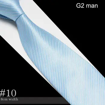 2019 Мужские галстуки из микрофибры, модный галстук, синие галстуки в полоску, высококачественный деловой галстук для взрослых # 10  5