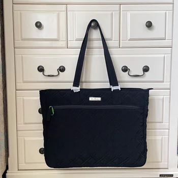 дорожная сумка для багажа большой емкости из хлопка vb, женская черная сумочка  4