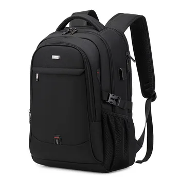 Повседневный рюкзак Большой емкости, водонепроницаемая износостойкая сумка для ноутбука, подходит для деловых поездок, школьный рюкзак, черный, синий  5