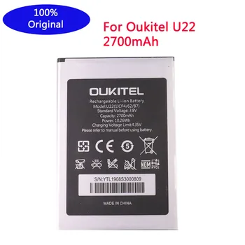 100% новый Оригинальный аккумулятор Oukitel U22 2700 мАч, резервная батарея, замена для мобильного телефона Oukitel U22  2