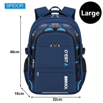 СУМКА 2023 Новый детский школьный рюкзак для мальчиков-подростков Водонепроницаемая сумка для книг Mochila  5