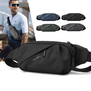 Мужская сумка через плечо, Нагрудный карман для мобильного телефона, Мужская сумка для бега, Спортивная сумка, Модная Уличная Нагрудная Повседневная Посылка, Поясная сумка-мессенджер  5