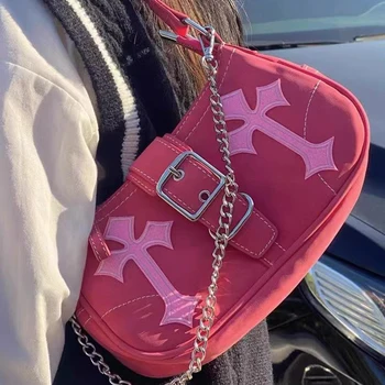 Новые Модные женские сумки, розовые сумки на плечо, сумки-тоут в стиле Y2K, искусственная сумка под мышку для женщин, модные подарки 2023 года  4
