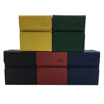 TCG Deck Case для Magic/YuGiOh Card Box Держатель для настольной игры Containe Satin Tower Dec Box: 100 + черный, красный, синий, зеленый, желтый  4