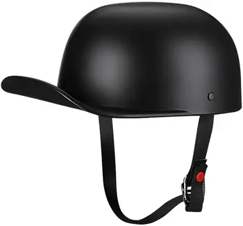Винтаж открытым лицом мотоциклетный шлем ретро половина шлем бейсбольная кепка Мужчины Женщины для скутер мопед крышки улица крейсера двигателя  3