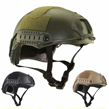Высококачественный Защитный Пейнтбольный шлем Wargame Army Airsoft MH Tactical FAST Шлем с Защитными Очками CS Легкий  4