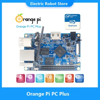 Orange Pi PC Plus RAM 1G с 8 ГБ Emmc-вспышкой, мини-одноплатный компьютер с открытым исходным кодом, поддержка 100 м порта Ethernet/WiFi/Камеры/Hdmi/ИК/микрофона  2