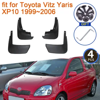 Брызговики для Toyota Vitz Yaris Echo XP10 10 1999 ~ 2006 Авто Брызговики Защита от Брызг Аксессуары 2005 2004 2003 2000 2001  5