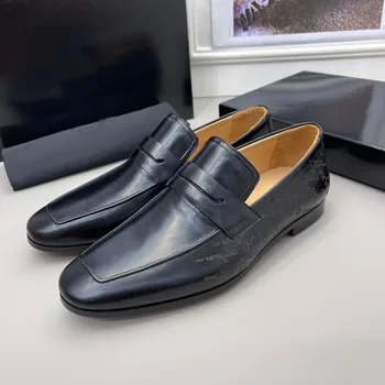 Гуанчжоу 2023 новая мужская официальная кожаная деловая обувь для отдыха  4
