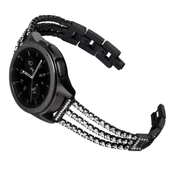 20 мм 22 мм Металлический бриллиантовый ремешок Для Samsung Galaxy watch Active 2 Huawei watch GT/GT2 Женские Смарт-часы Браслет Для Amazfit GTR  10