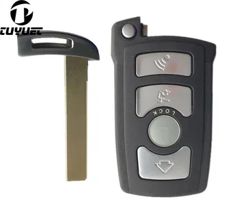 С Портом обнаружения батареи Smart Remote Key Shell 4 Кнопки для автомобильных ключей BMW 7 серии Заготовки для автомобильных ключей  1