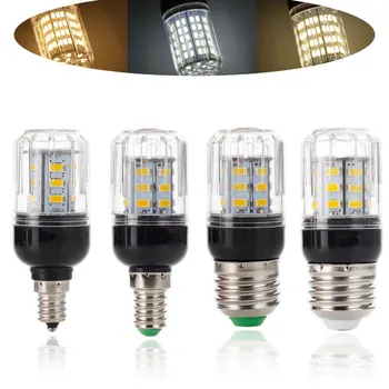27 Светодиодов E27 E26 E12 E14 Светодиодные Кукурузные Лампочки Постоянного Тока 12 В 24 В 9 Вт Супер Яркие Настольные Лампы Прожекторы для Домашнего Внутреннего Освещения  4