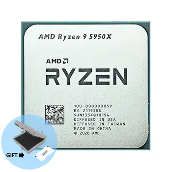 Процессор AMD Ryzen 9 5950X NEW R9 5950X 3,4 ГГц 16 ядер 32 потока ЦП процессор 7NM L3 = 64M 100-000000059 разъем AM4  5