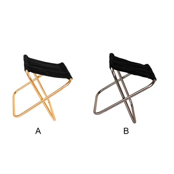 Складной стул складной дизайн походная скамейка уличный стул золотисто-черный  5