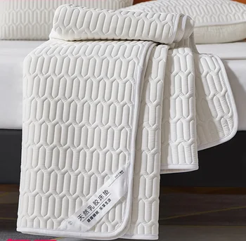 Высококачественный латексный коврик из ледяного шелка, моющийся, одноместный и двухместный складной коврик для студенческого общежития, летний коврик для сна  5