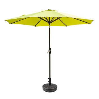 Вестин открытый 9 футов патио зонтики с бронзовыми пластиковая основа в комплекте, зеленый лайм  5